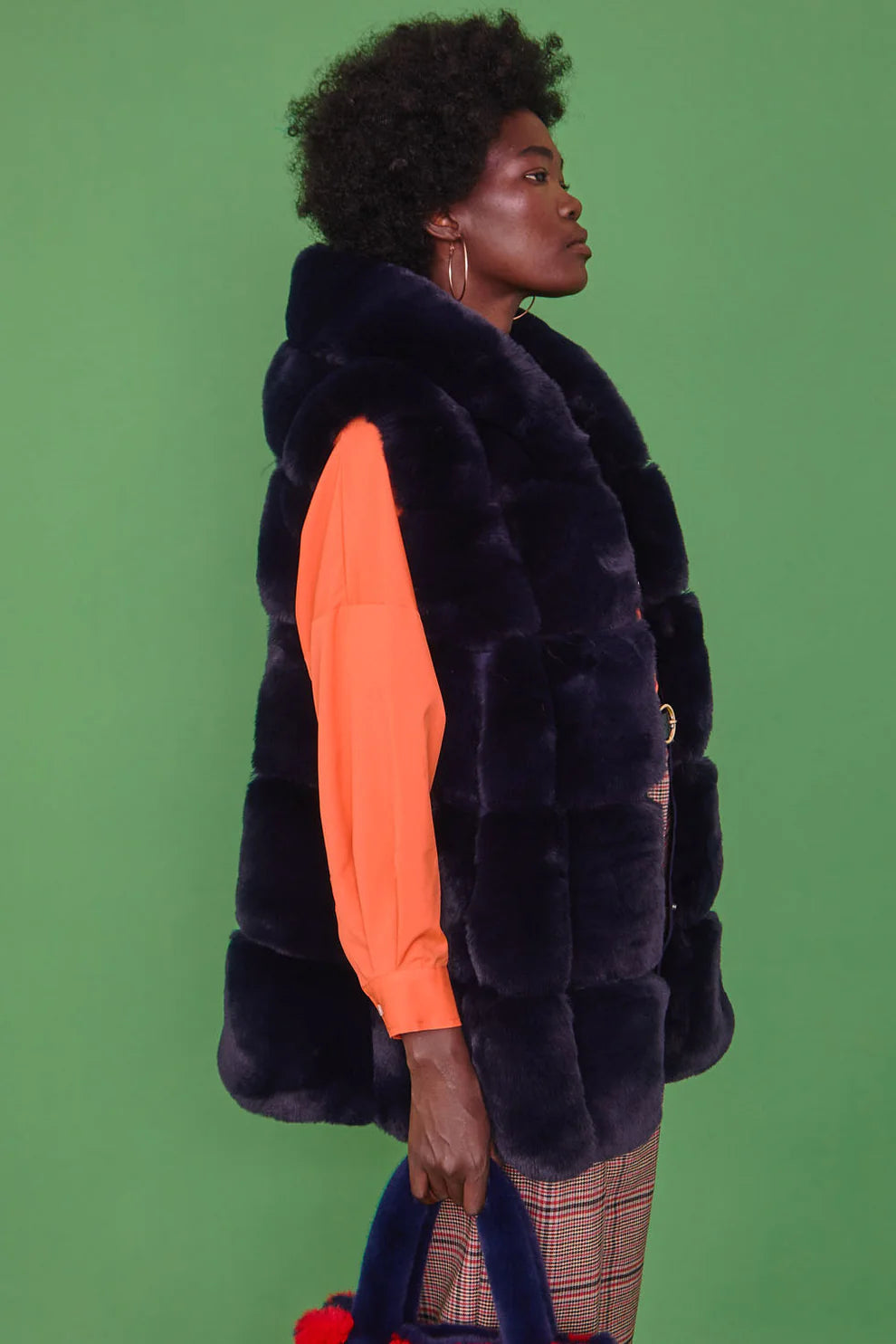 Faux Fur Hooded Gilet