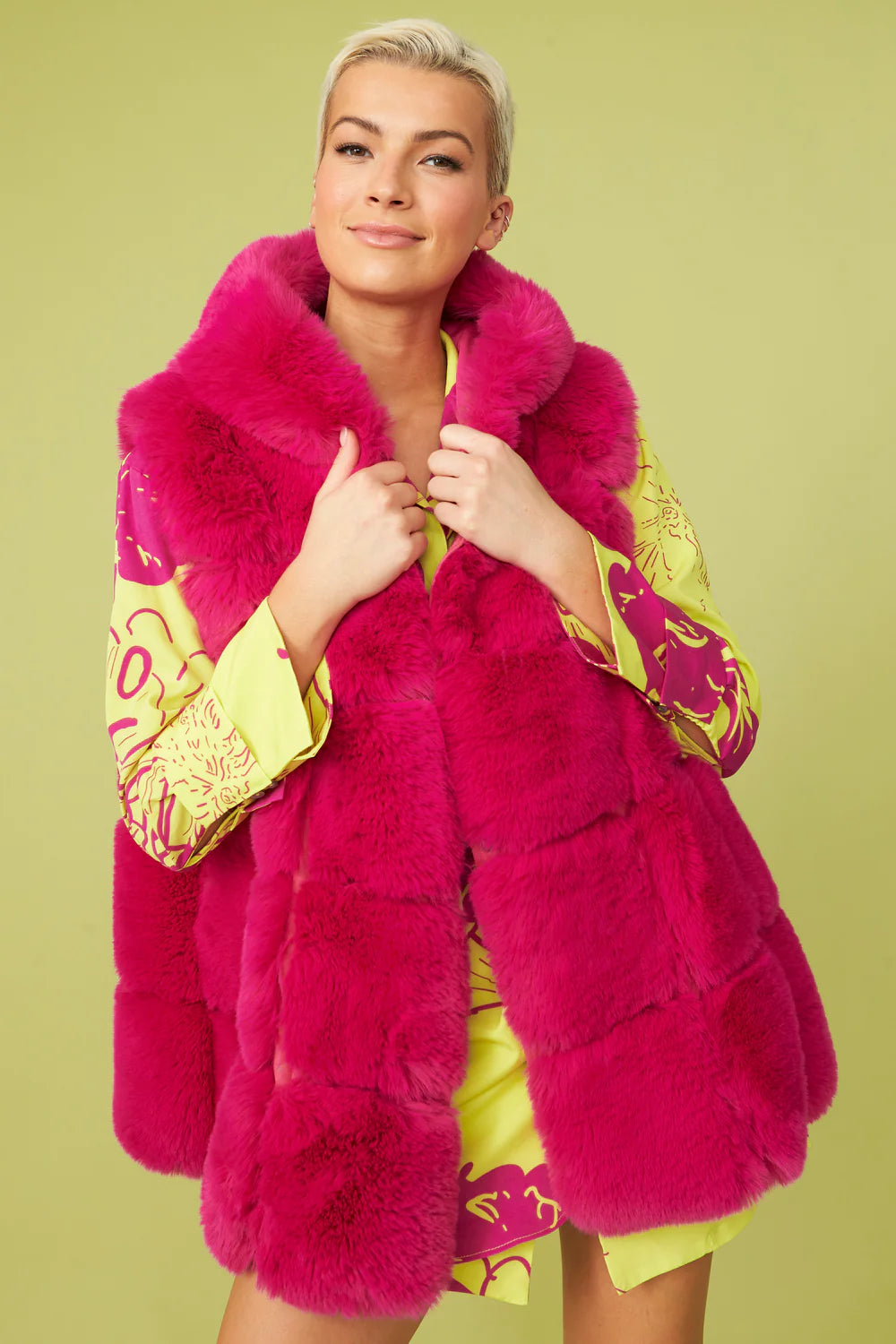 Faux Fur Hooded Gilet
