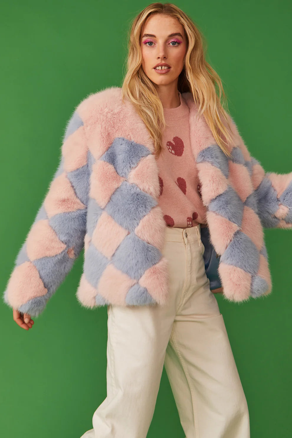 Pink & Blue Diamond Jacket