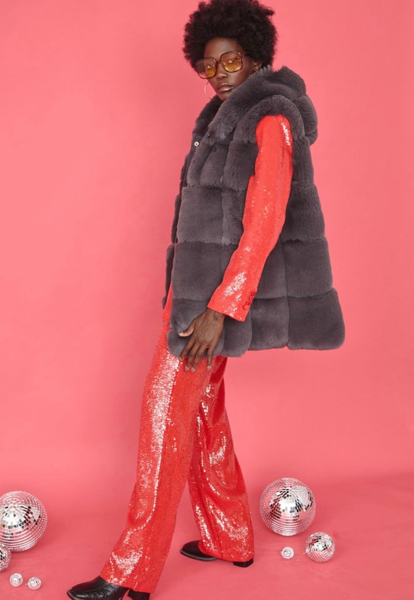 Faux Fur Hooded Gilet