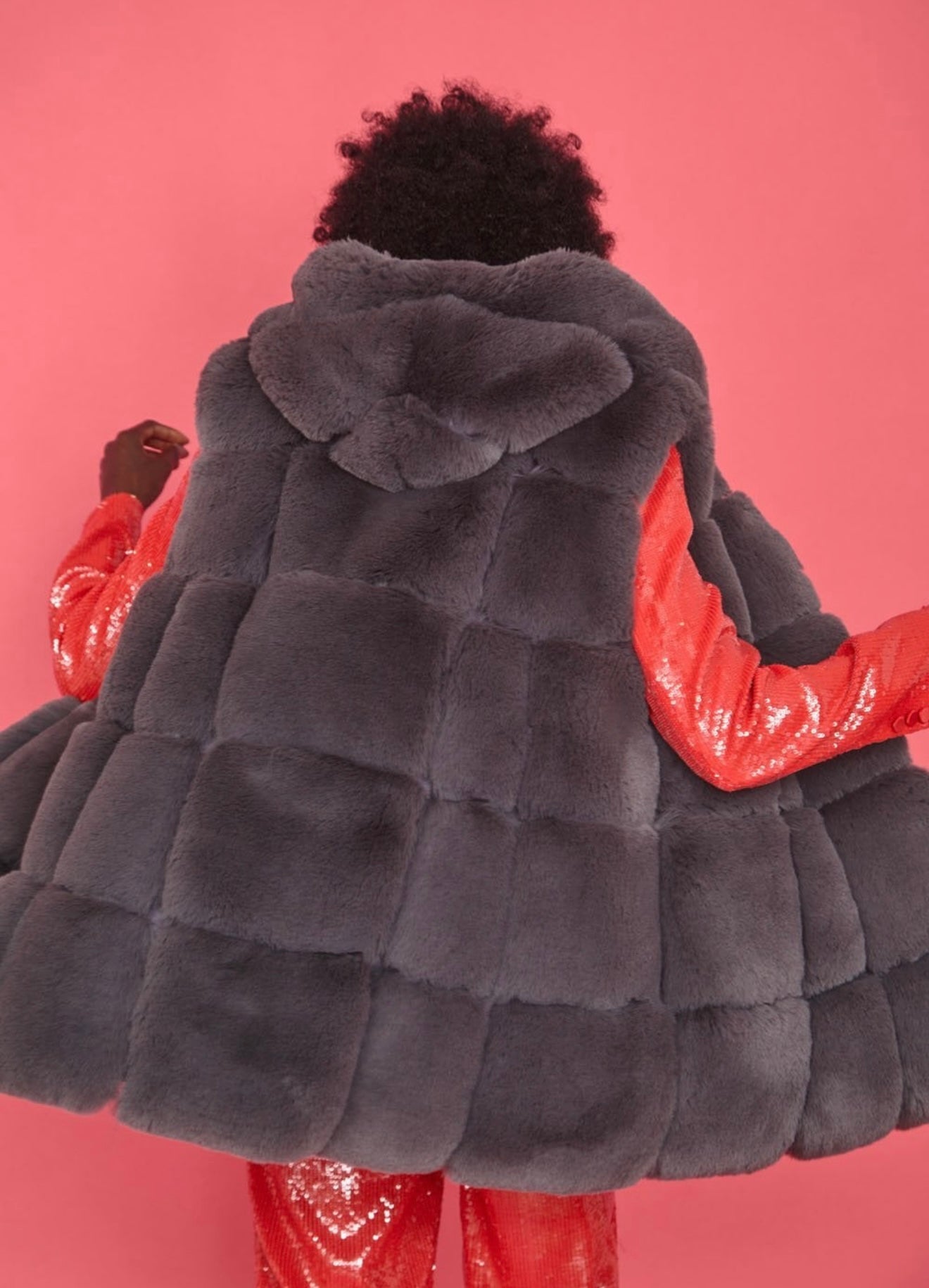 Faux Fur Hooded Gilet